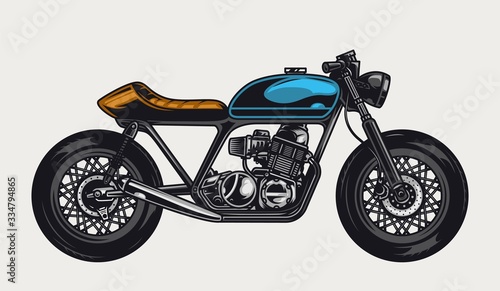 Colorful motorcycle side view template