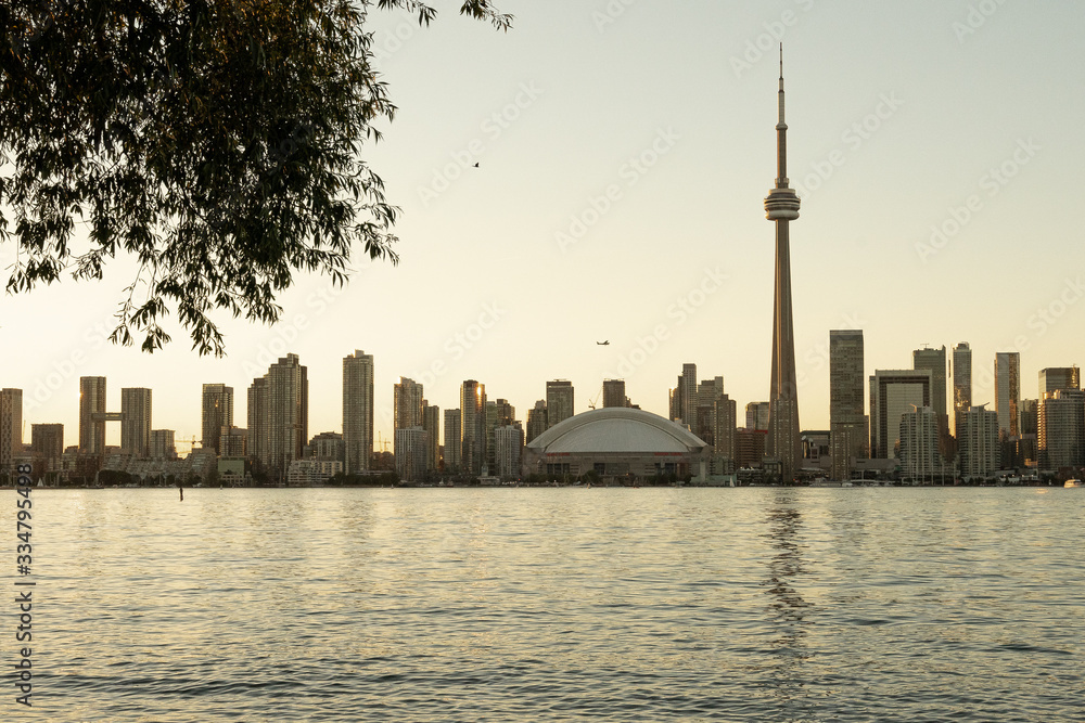Fototapeta premium Toronto skyline from Toronto Island