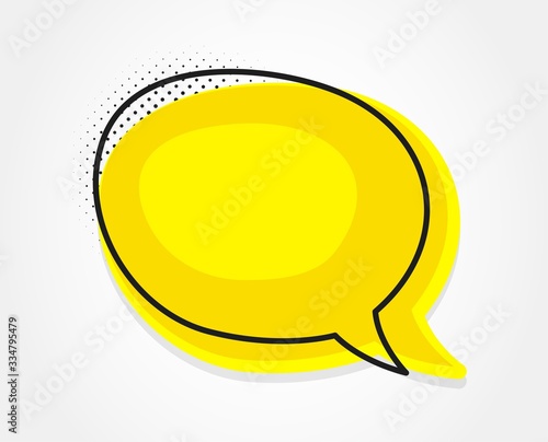 Speech bubble icon. Chat message sign. Talk, speak symbol. Communication balloon template. Support or contact icon. Talking, thinking chat bubble. Thought sign. Colorful dialog element. Vector