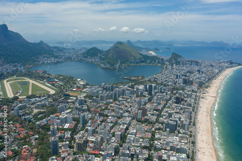 Bird s-eye view of the City of Rio de Janeiro in Brazil