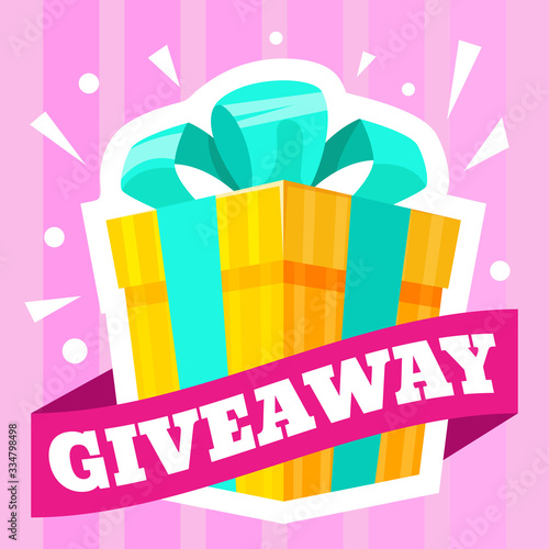 Colorful free - giveaway gift. Promotion and advertising to attract customers.