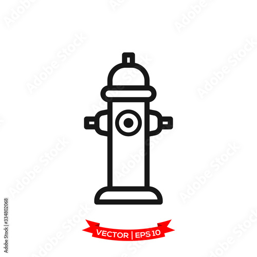 fire hydrant icon in trendy flat style