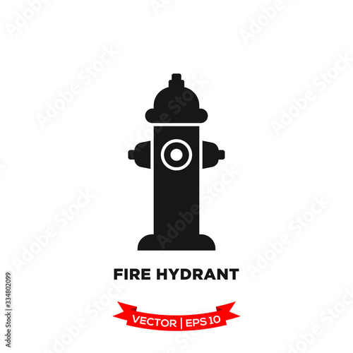 fire hydrant icon in trendy flat style