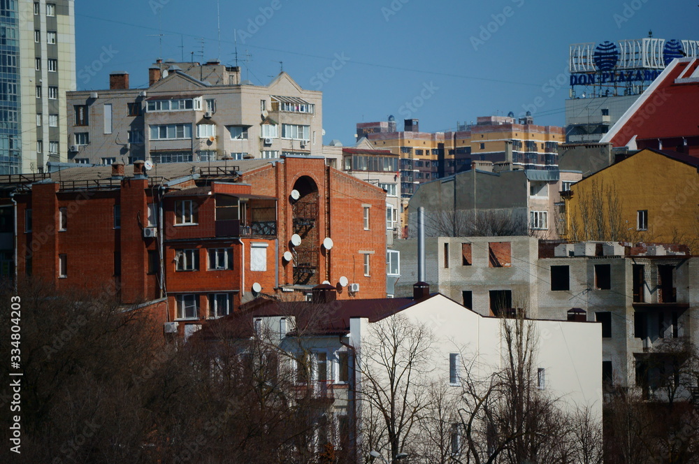 Urban landscape. Dense urban development. Urban landscape. Dense urban development.