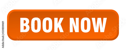 book now button. book now square 3d push button