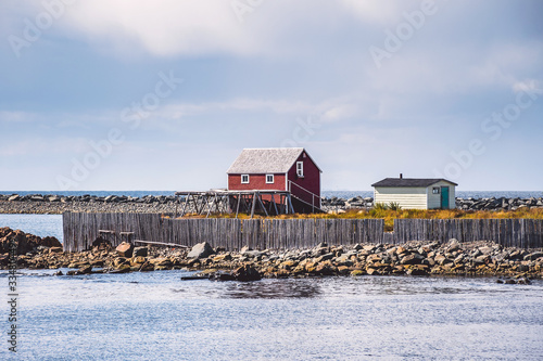 Bonavista fishing village coast, Newfoundland, Canada in summer  photo