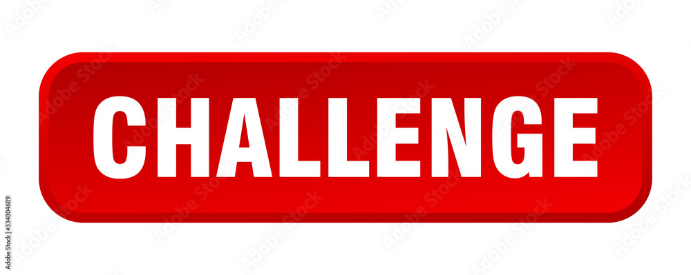 challenge button. challenge square 3d push button challenge button. challenge square 3d push button