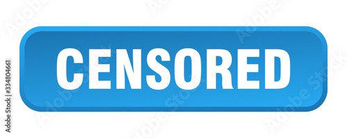 censored button. censored square 3d push button