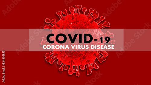 3D Illustration text covid-19 coronavirus disease vaccine flu shot and concept flu shot soccial distancing on blue green background.selective focus photo