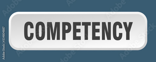 competency button. competency square 3d push button