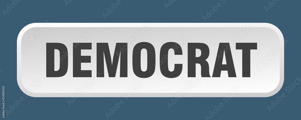 democrat button. democrat square 3d push button democrat button. democrat square 3d push button