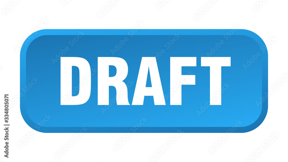 draft button. draft square 3d push button draft button. draft square 3d push button