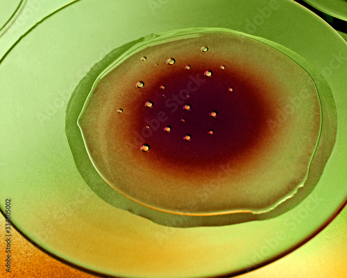 Blood Red Laboratory petri dish Virus Covid Pandemic Macro photo