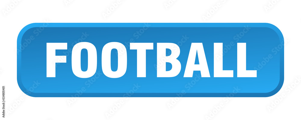 football button. football square 3d push button