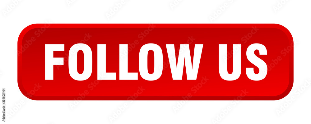 follow us button. follow us square 3d push button follow us button. follow us square 3d push button