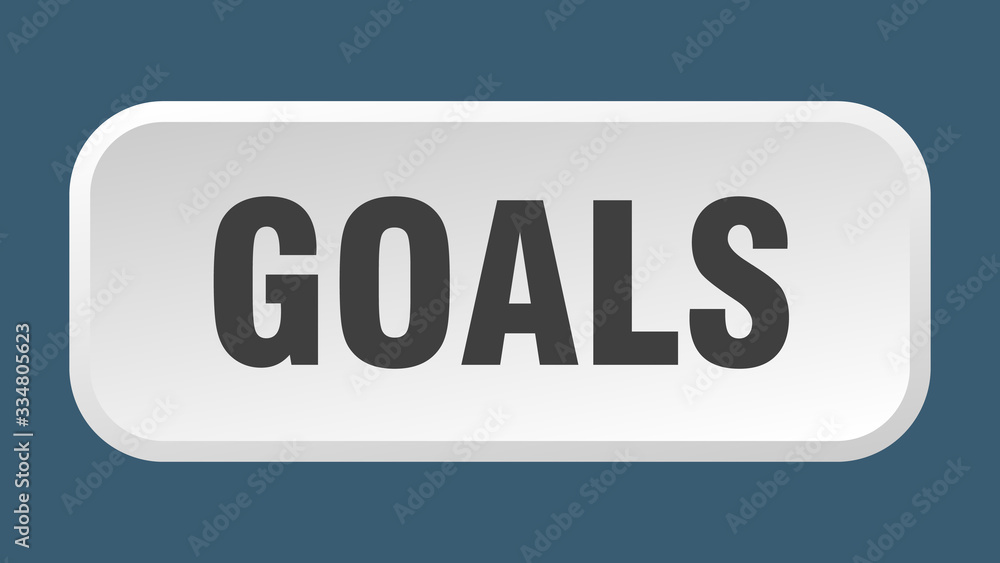 goals button. goals square 3d push button goals button. goals square 3d push button