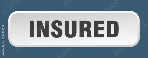insured button. insured square 3d push button