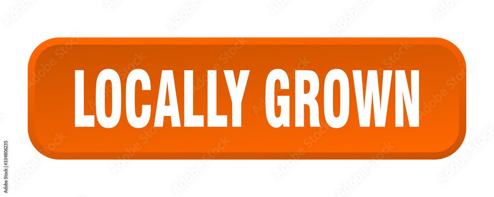 locally grown button. locally grown square 3d push button locally grown button. locally grown square 3d push button