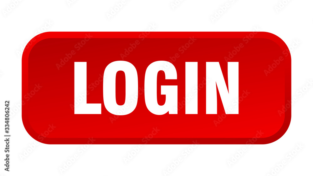 login button. login square 3d push button login button. login square 3d push button