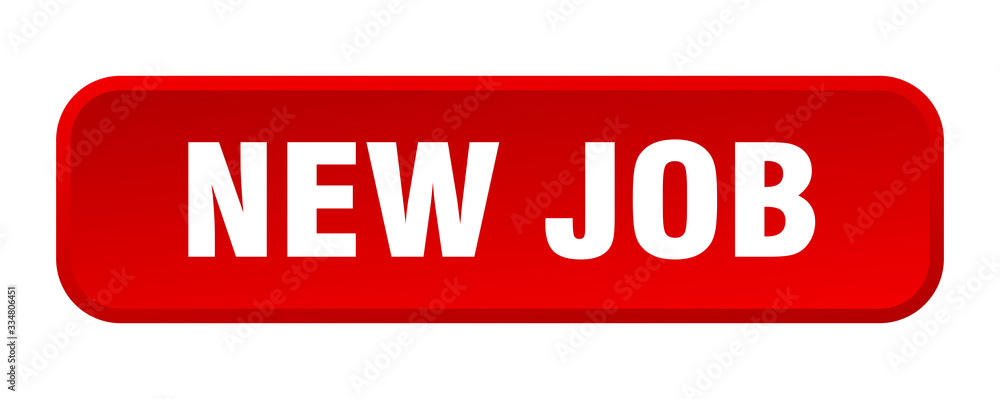new job button. new job square 3d push button new job button. new job square 3d push button
