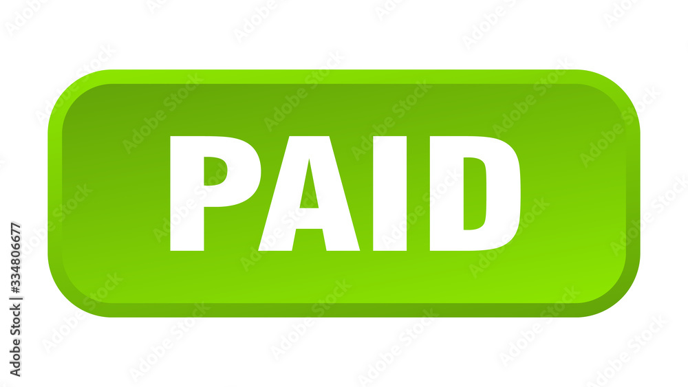 paid button. paid square 3d push button paid button. paid square 3d push button