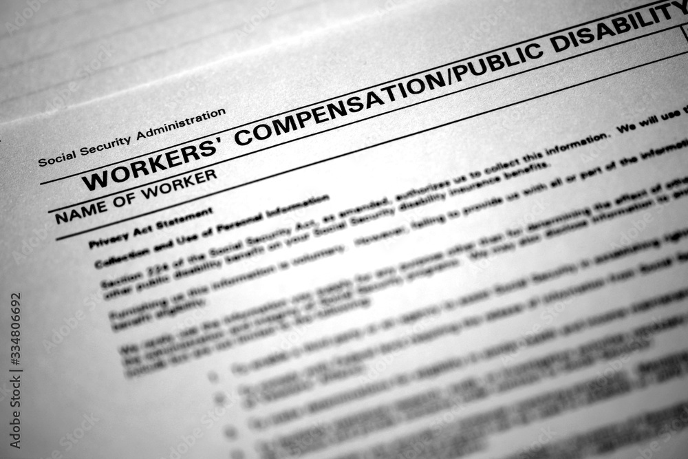 Obraz premium Workers Compensation Forms Injured on the Job