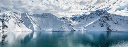 Embalse del yeso on winter with snow