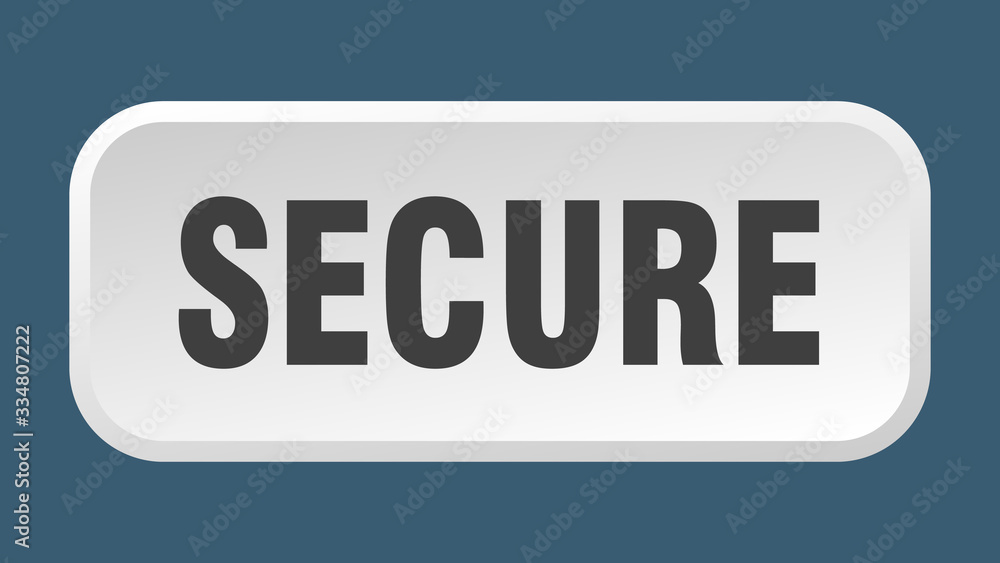 secure button. secure square 3d push button secure button. secure square 3d push button