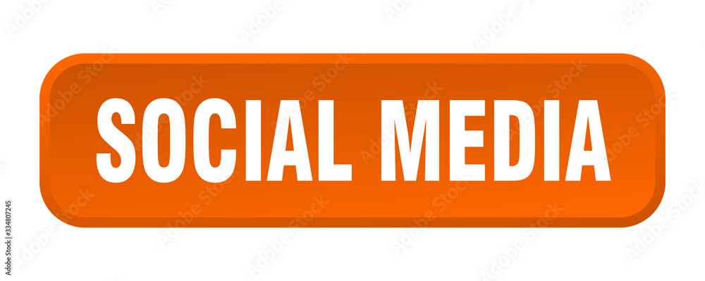 social media button. social media square 3d push button social media button. social media square 3d push button