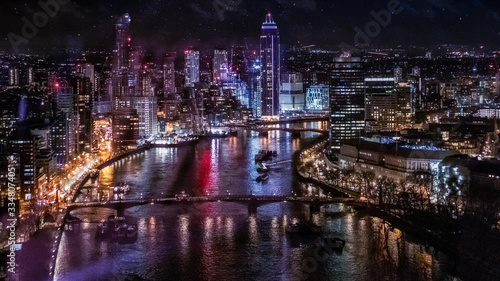 London at night, view from the London Eye © Shmuel