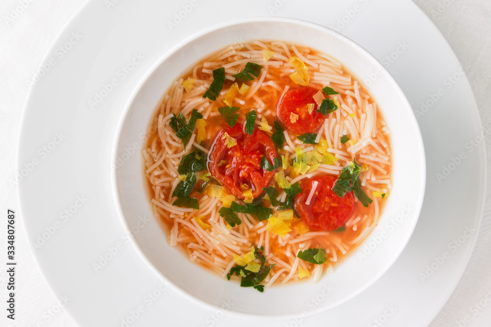tomato soup with vermicelli tomato soup with vermicelli
