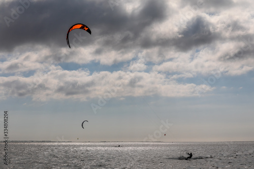 kite surfer at the North Sea