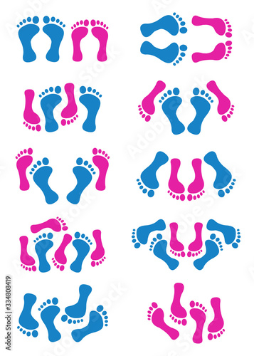 Set of life style foot symbols. vector illustration