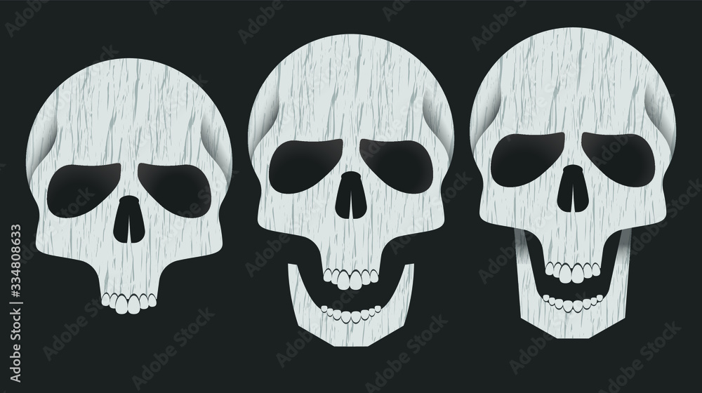 Three Textured Skulls Three Textured Skulls