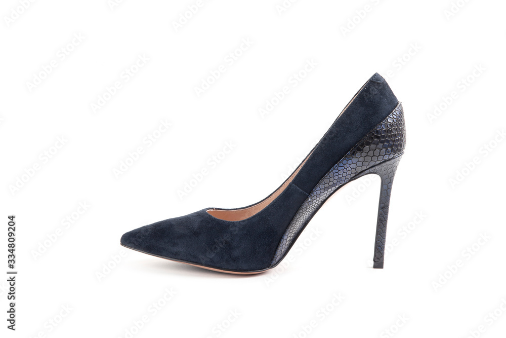 women's shoes on a white background isolated. Copy space text. women's shoes on a white background isolated. Copy space text.