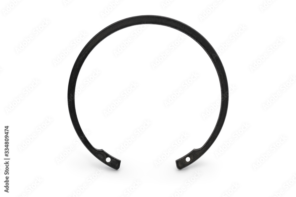Isolate. Bearing circlip on a white background. Isolate. Bearing circlip on a white background.
