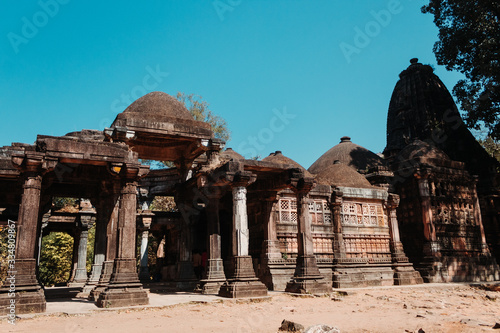 View of the Jain Lakhena Temple at Polo Forest in Abhapur, Gujarat, India photo