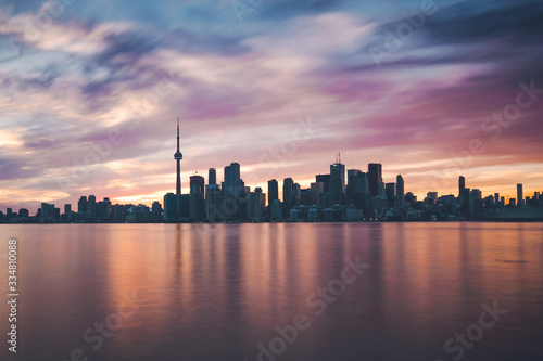 Toronto skyline on a summer evening