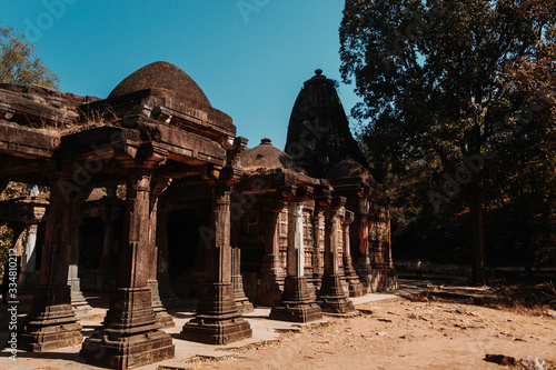 View of the Jain Lakhena Temple at Polo Forest in Abhapur, Gujarat, India photo