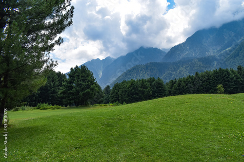 An eye catching view of a golf ground at Pahalgam Kashmir,India.