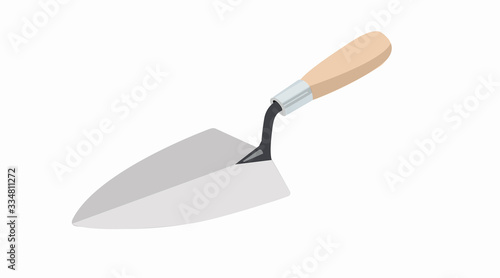 Vector Isolated Illustration of a Bricklayer Trowel