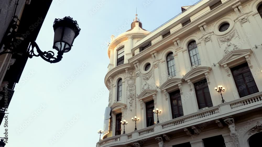 Urban landscape. Peaceful and empty streets of Madrid. Architecture and buildings without people in Spain. 4K Urban landscape. Peaceful and empty streets of Madrid. Architecture and buildings without people in Spain. 4K