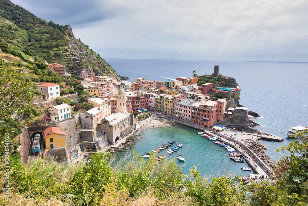 View of Vernazza Village, Cinque Terre, Italy