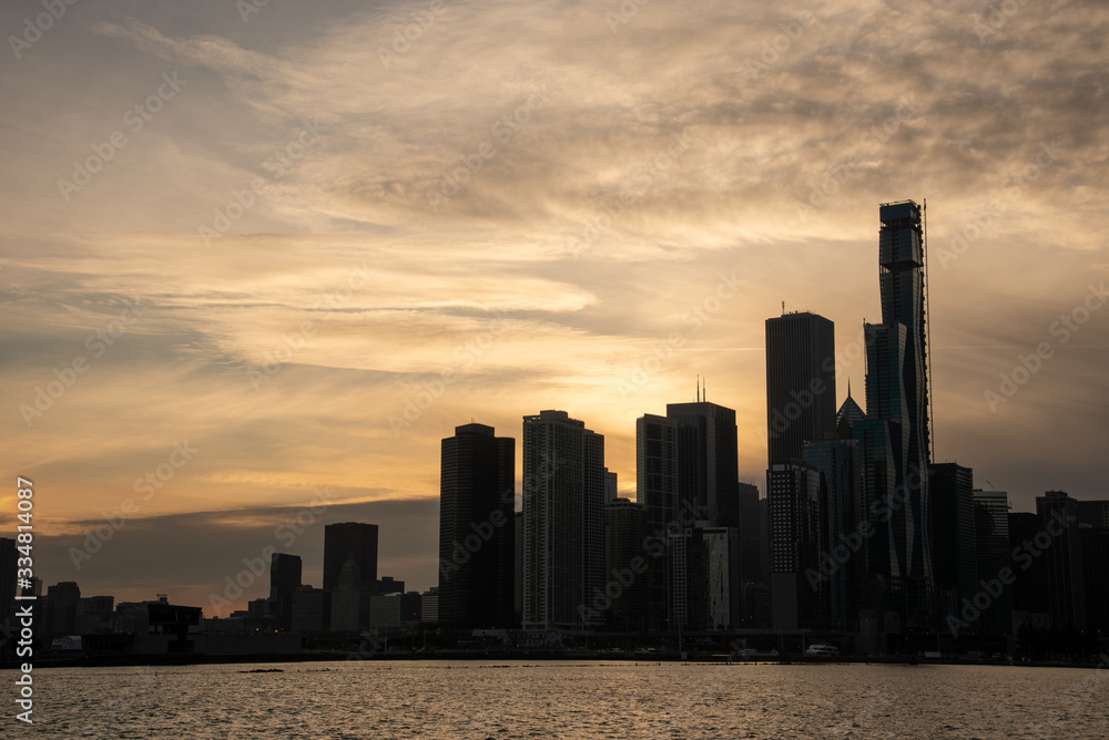 Sunset from the Navy pier
