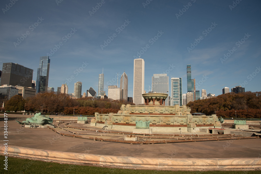 Fototapeta premium Buckingham, fountain at Grant Park