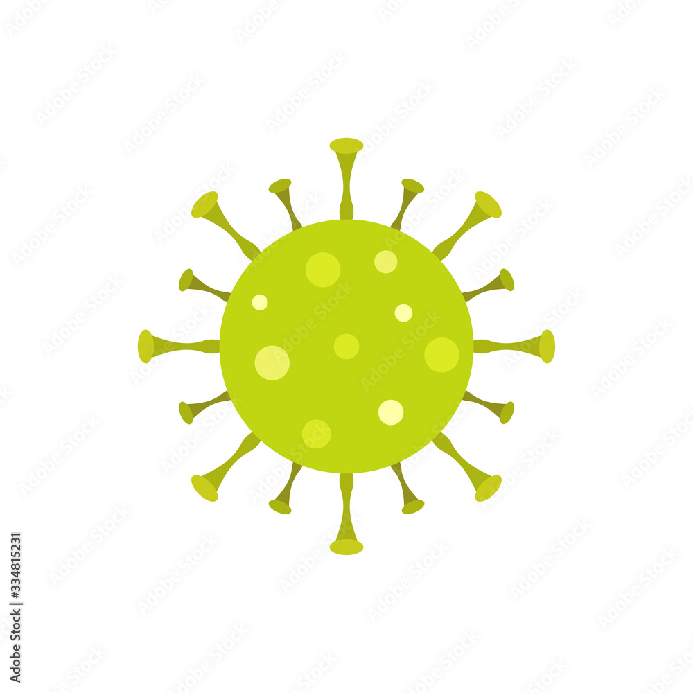 Coronavirus icon in flat style.Vector illustration.