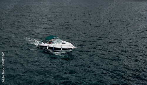 Boat on the high seas. © Nikolay Popov