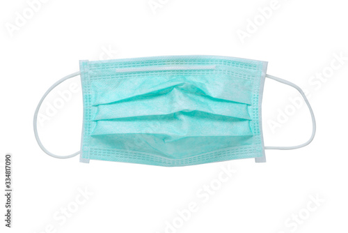 Masks for protection against dust and viruses on white background