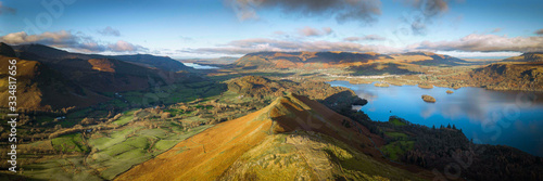 Print op canvas Aerial view of the Lake District, England UK