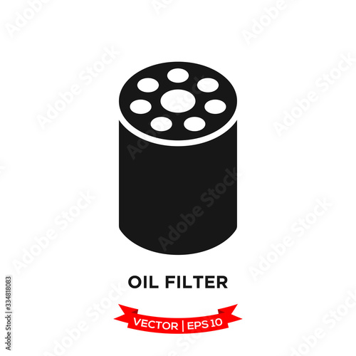 oil filter icon in trendy flat design